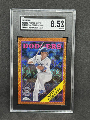 2023 Topps Silver Pack Will Smith Orange Refractor 2T88C-73 /25 SGC 8.5 POP: 1