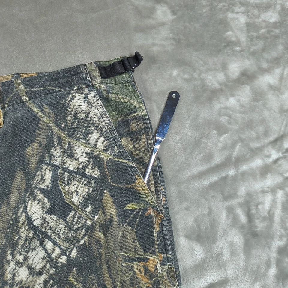 Pantalones cargo Cabelas vintage para hombre XL camuflados doble rodilla roble musgo romper caza Foto 4 de 4