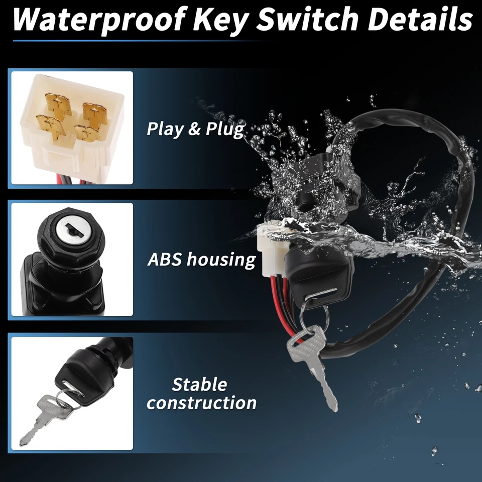 Ignition Key Switch No.4110209 for Polaris Big Boss 400L 1997 Foto 4 de 4