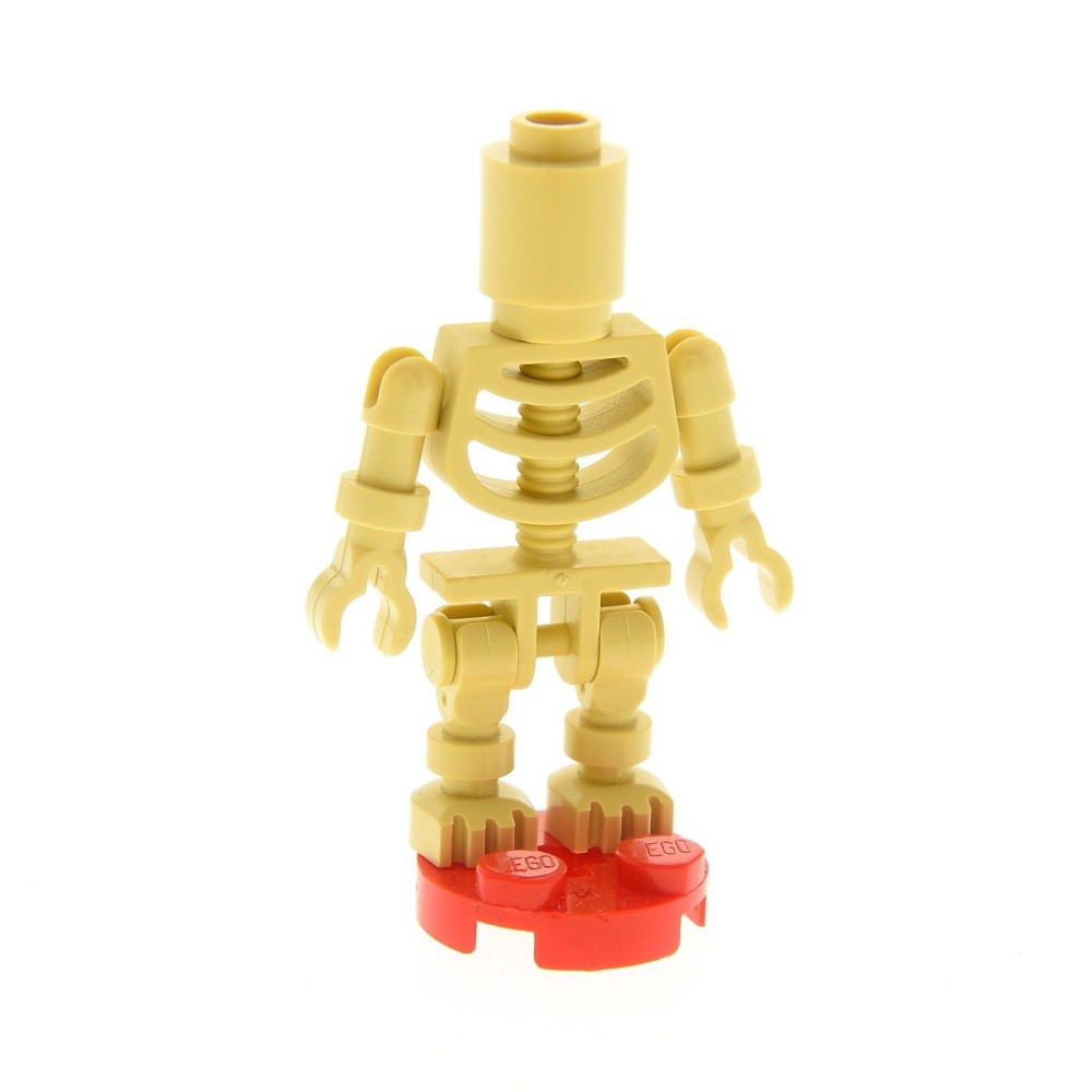 1x LEGO Ninjago Skeleton Minifigure Beige Red Bowling Pin 2254 2519 6260 gen035