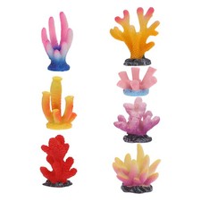 7 PCS Artificial Coral for Aquariums Reef Decor Colorful Decorations
