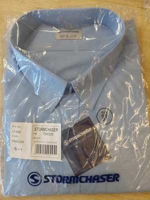 Stormchaser Mens Long Sleeve Classic Shirt 20 Inch Neck Blue New With Tags - Image 1 of 4