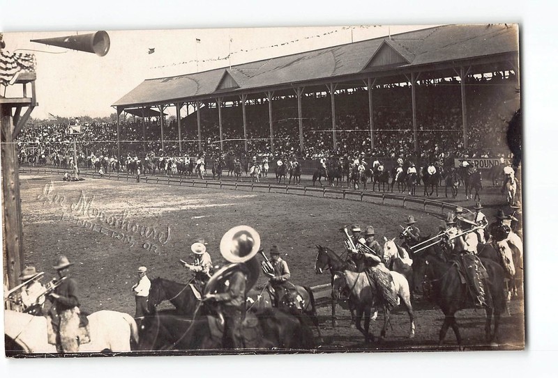 Pendleton Oregon OR RPPC Real Photo 1920s Grand Parade at the Round Up Rodeo