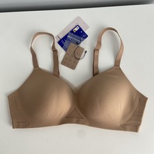 Honeylove Crossover Wireless Bra /size 36B tan beige Neutral