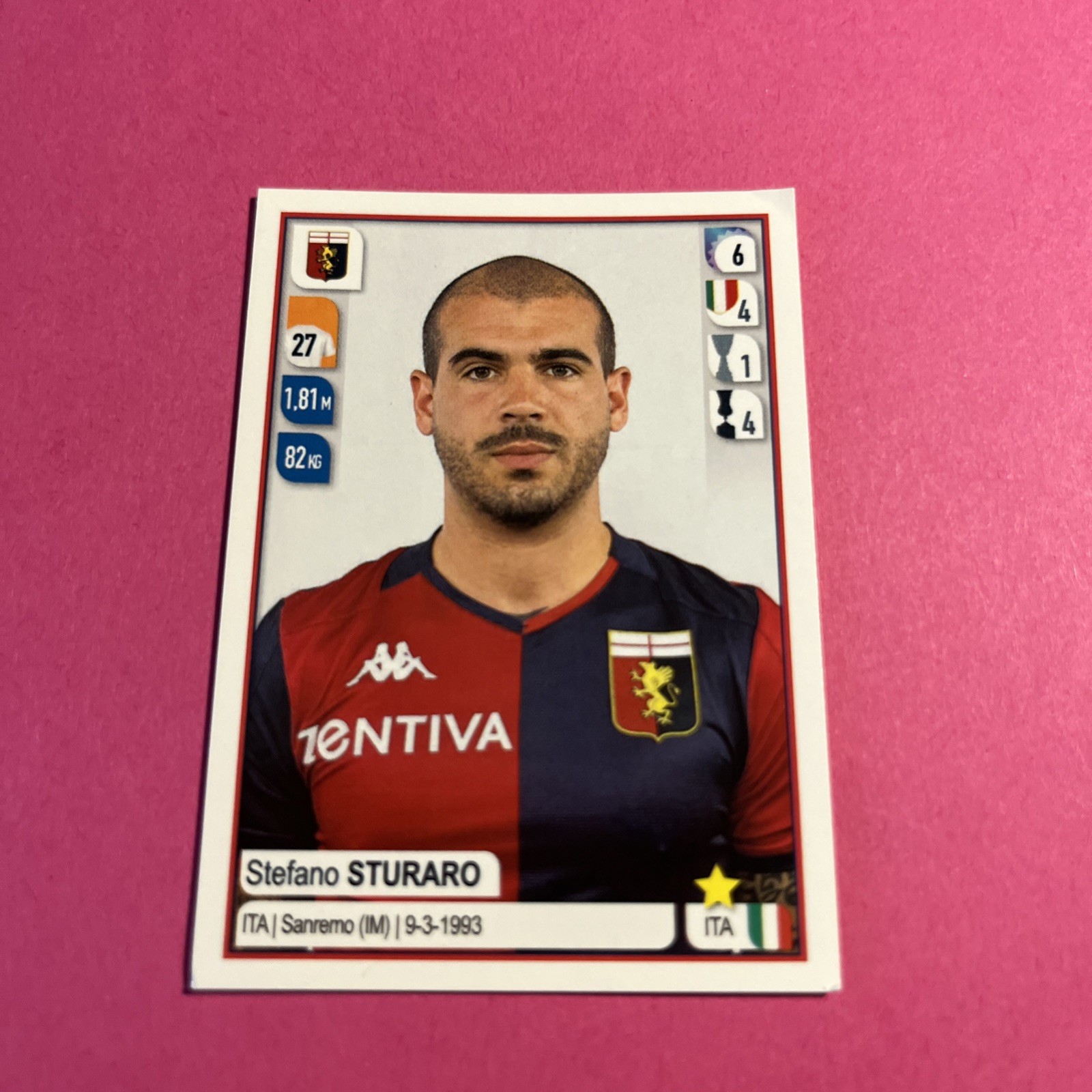 FIGURINA CALCIATORI PANINI DA COLLEZIONE ANNO 2019-2020 N. 162 STEFANO STURARO