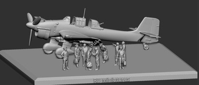 Peddinghaus 3D Druck 1-72 72F456 9 Piloten WWII Deutsche Bomber crews