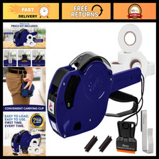 Price Gun Labeling Kit - 1 Line Price Marker, 5000 Blank White Labels, 2 Ink Rol