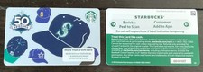  SEATTLE STARBUCKS SEATTLE MARINERS 50 SEASONS -  +  1 FREE CARD - Zero Balance 
