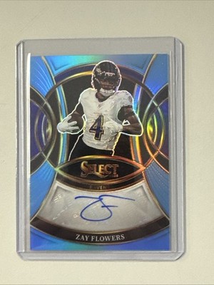 2025 Select Zay Flowers Light Blue Auto /49 | eBay