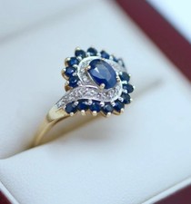 2CT Oval Cut Lab-Created Sapphire Wedding Women's Ring 14k Yellow Gold Plated