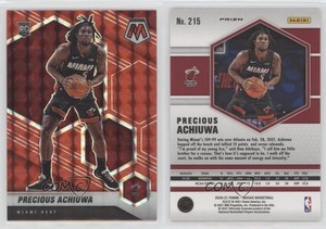 2020-21 Panini Mosaic Rookie Red Mosaic Prizm Precious Achiuwa #215 Rookie RC