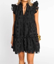 Buddylove Aubrey Ruffle Shoulder Short Dress Size M