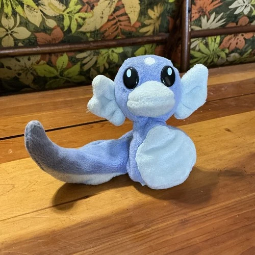 VINTAGE 1998 POKEMON APPLAUSE DRATINI BEANBAG STUFFED ANIMAL PLUSH TOY NINTENDO