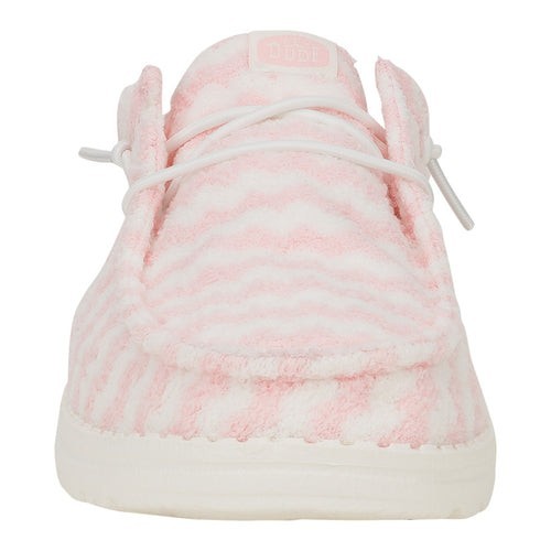 Hey Dude Women’s Wendy Slip Terry Stripe Pink White Size 11 Casual Comfort - Picture 4 of 7