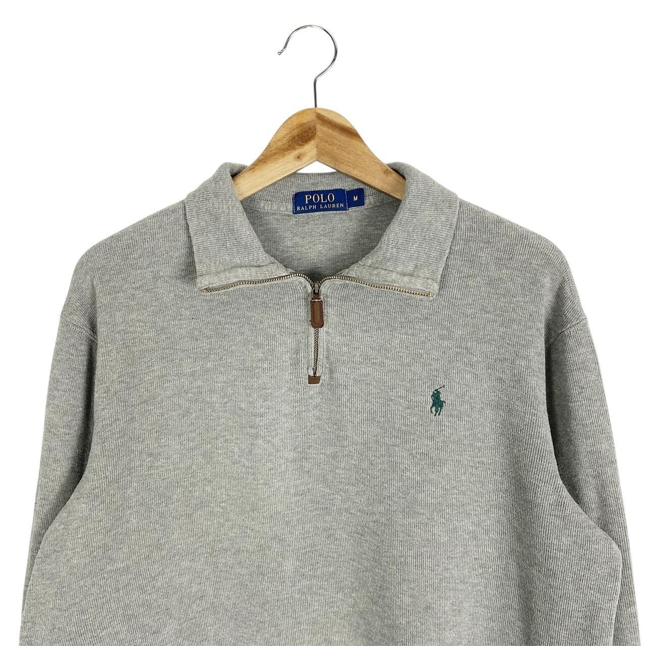 Felpa Ralph Lauren 1 4 Zip Verde Pony Grigio Taglia Uomo M