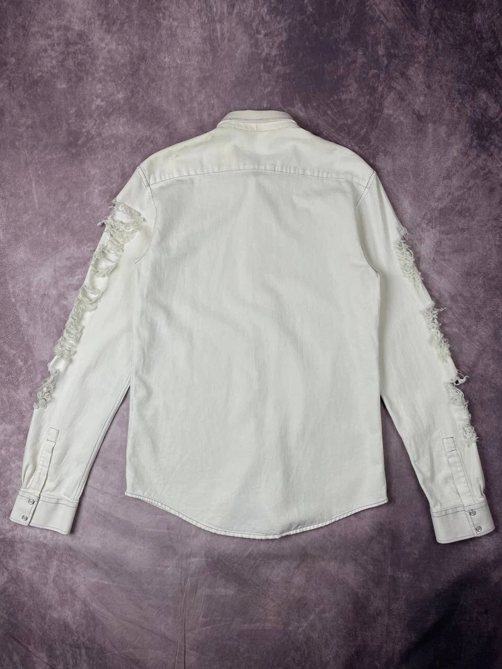 Camisa con botones IRO Vinceo blanca envejecida para hombre blanca S algodón Foto 2 de 4