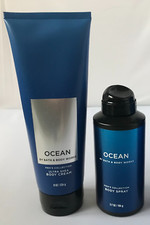 Bath  Body Works OCEAN Men's Body Cream  Spray SET OF 2 NEW