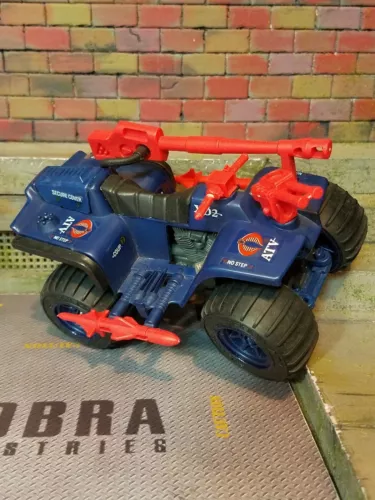 GI JOE ~ 1985 COBRA ENEMY FERRET ~ 4X4 ~ RARE  MEDIUM BLUE ~ 100% COMP ATV LIGHT