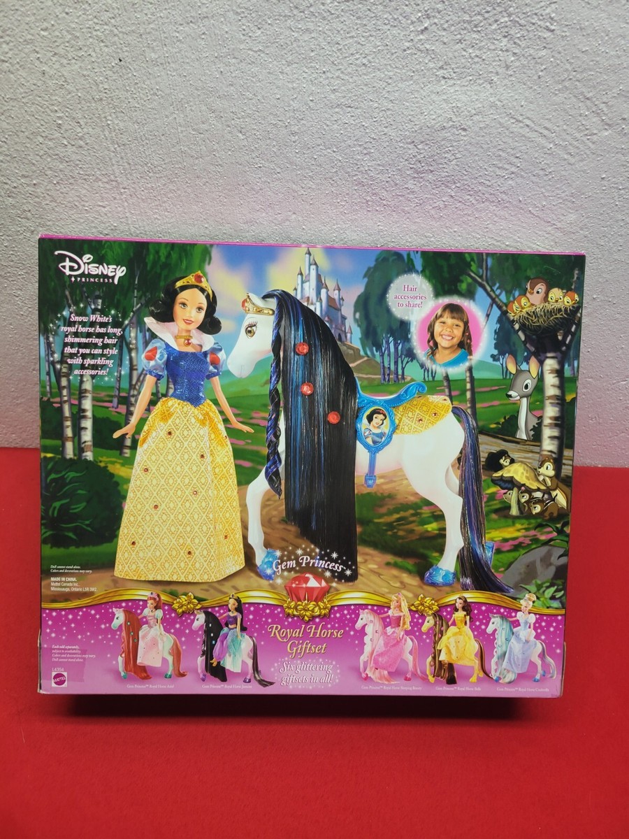 New 2006 Disney Gem Princess Snow White Royal Horse Gift Set New 2006 Disney Gem Princess Snow White Royal Horse Gift Set