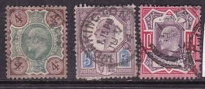 GREAT BRITAIN ^^^x3  RARER   used KEY ED  VII CLASSICS $120.00@ xxxx dco543gb43