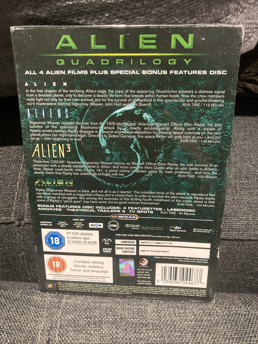 Alien Quadrilogy (Box Set) 4x DVD, New & Sealed) Aliens