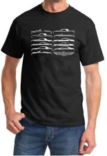 1955-06 Ford Thunderbird Evolution Classic Outline Design Tshirt NEW