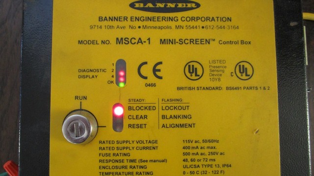 Banner Engineering Msca 1 Mini Screen Kontrolle Kiste For Sale