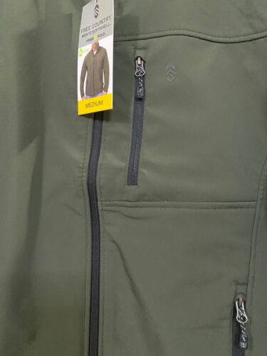Free Country Men's Stretch Wind & Water Resistant Softshell Jacket U pick Olive - Picture 6 of 8