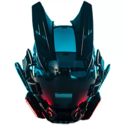 NEW Cyberpunk Helmet Mask with Light Halloween Helmet Cosplay Cyberpunk Costume - Picture 7 of 11