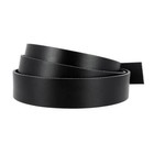 Lanière en cuir de collet tannage végétal - NOIR - Ép 3,4mm