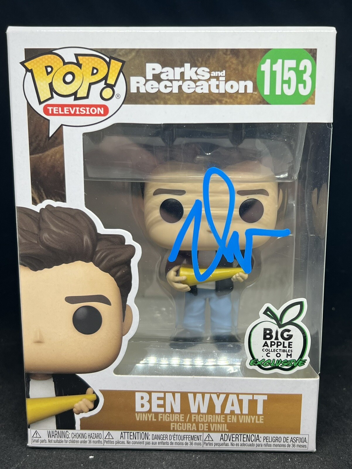 Adam Scott Autographed Signed PARKS AND RECREATION FUNKO BEN WYATT #1153 JSA COA 