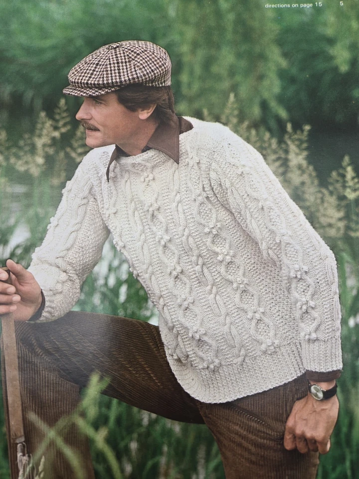 1989 Aran Irish Fisherman Knits for All the Family Pattern Magazine Brunswick - Image 4 of 4
