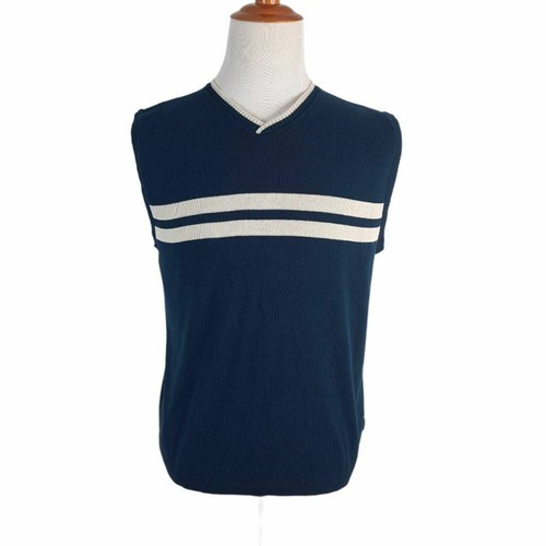 Levis Mens M Sweater Vest Blue White 