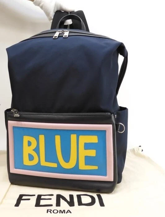 Blue clearance fendi backpack