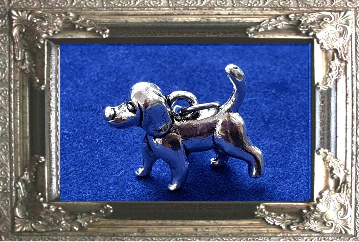 Charm Anhänger Hund Schäferhund Aus 925 Sterling Silber
