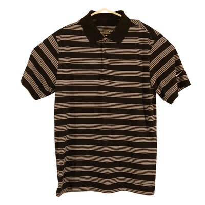 Nike Golf polo shirt mens S Small black stripe tour performance short  sleeve