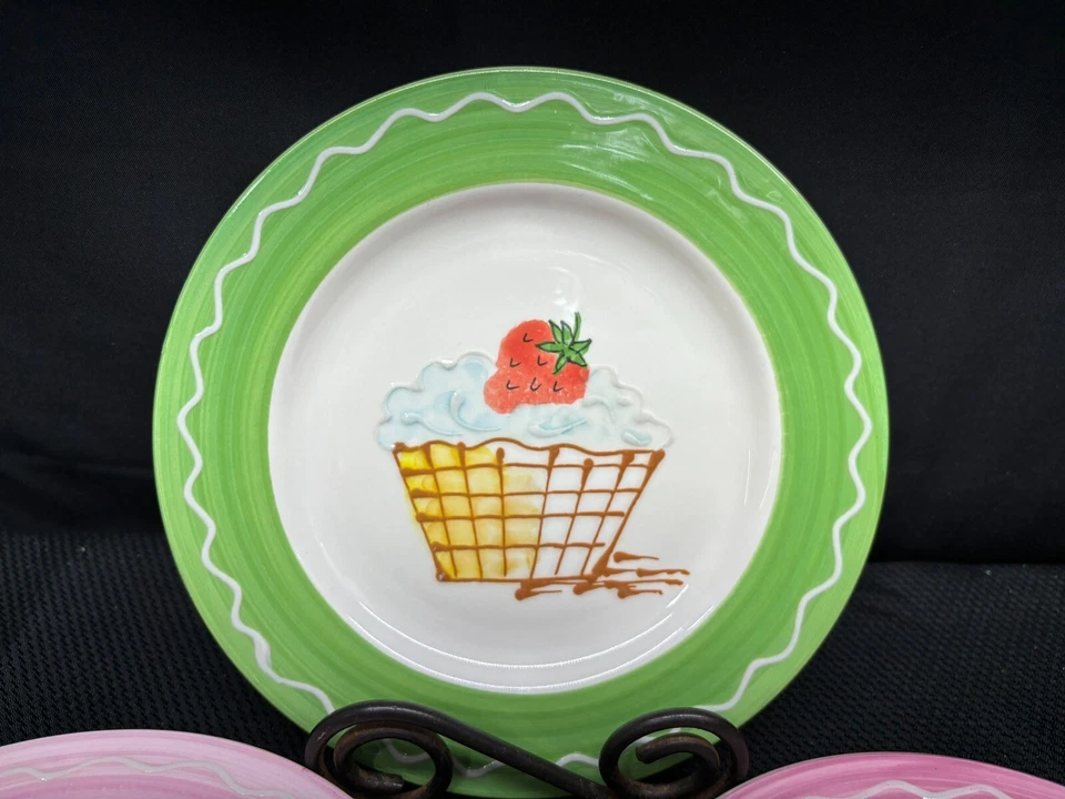 Juego de 3 ~ Platos de Postre "POSTRES" Sonoma Home Goods ~ Italia ~ 9" Foto 2 de 4