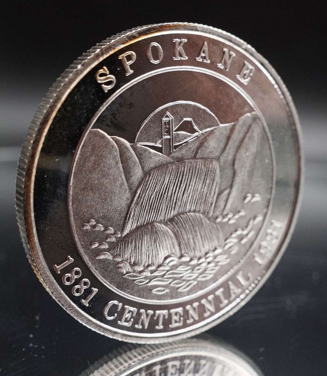 1981 Spokane Washington USA 100 year Centennial 1oz 999 FINE
