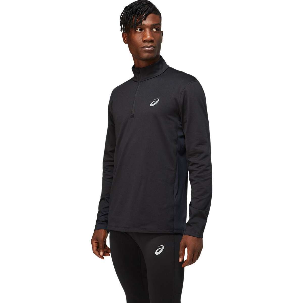 Mens Asics CORE LS 1/2 ZIP WINTER TOP Running Training Long Sleeve