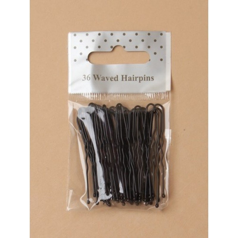 36 Pack Hair Pins Grips Waved Bobby Pins Brown Kirby Hair Grips 36pc Box UK eBay