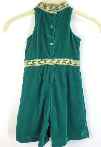 Vestido Janie and Jack 12-18 meses Ornamentado Ópera Forrado Terciopelo Verde Vacaciones - Imagen 5 de 10