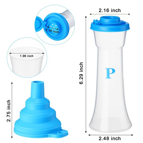 Set of 8 Plastic Salt and Pepper Shakers Salt Shaker with Lid Hourglass Salt ... - Picture 2 of 6