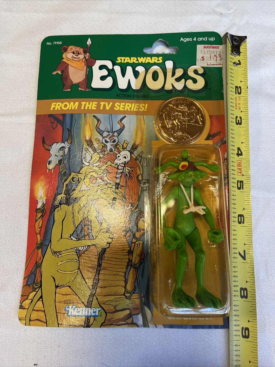 Star Wars Ewoks Dulok Shaman 1985 Kenner Action Figure and Coin