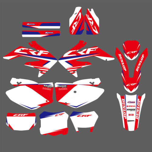 2004-2012 pour Honda CRF250X Team Graphics Arrière-plans Autocollants Aile Kit - Photo 1/1