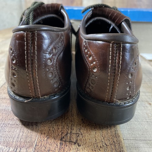 Zapato de golf vintage marrón Arnold Palmer con kiltie talla 8,5 - Imagen 4 de 12