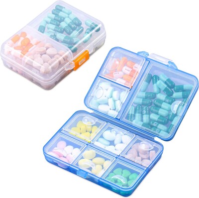 7 Tage Premium Qualität große Kapazität Tablet Box mit 9 Fächern 2er Pack