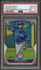 BB - 2023 Bowman Chrome - Rose Gold Ref 5/10 - #BCP44 - Andres Mesa - PSA 10