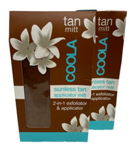 Coola Sunless Tan Applicator Mitt 2-in-1 Exfoliator, Lot Of 2, As Seen In Pics