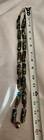 Vtg Millefiori Art Glass Retangular Bead Necklace Colorful 30" Magnetic Clasp