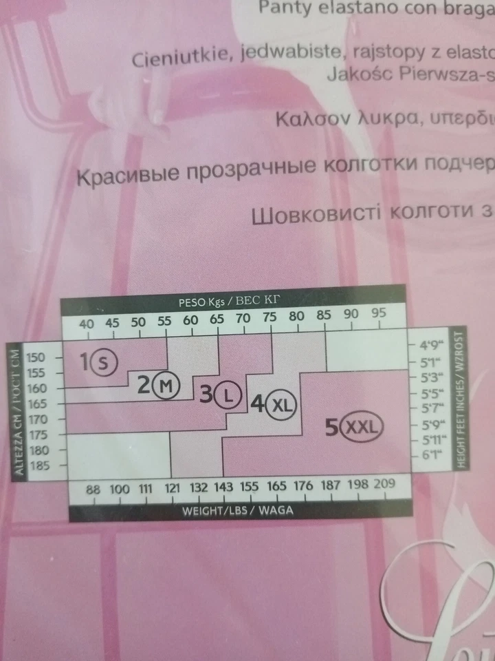 Medias transparentes vintage Levante Clase 15 Den talla 4XL negras Ner Italia Foto 4 de 4